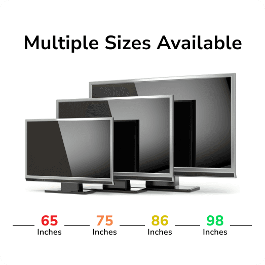 Ineractive Touch Display Sizes